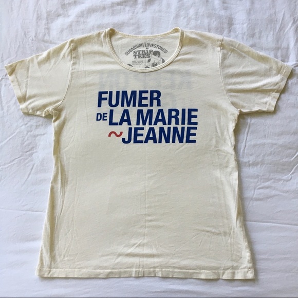 SOLD Keep On Le Grass Cream Boyfriend Tee - Picture 1 of 5